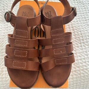 Miz Mooz Brown Leather Sandals